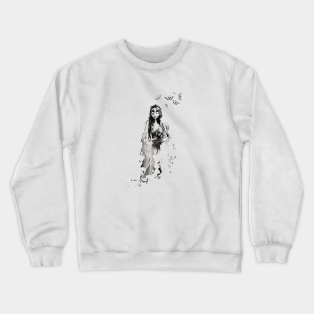 Corpse Bride Emily Butterflies Girl Crewneck Sweatshirt by Leblancd Nashb